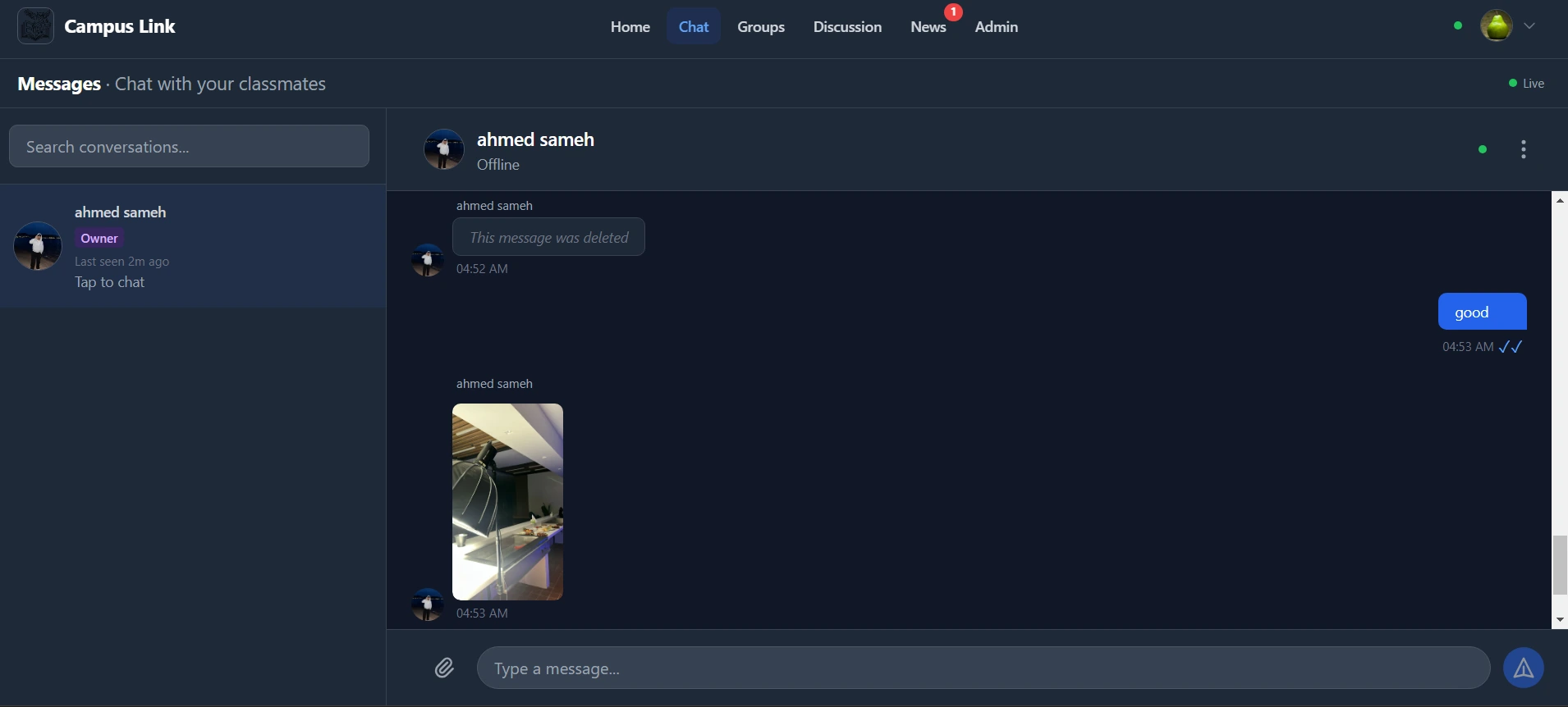 Campus Link — Group chat