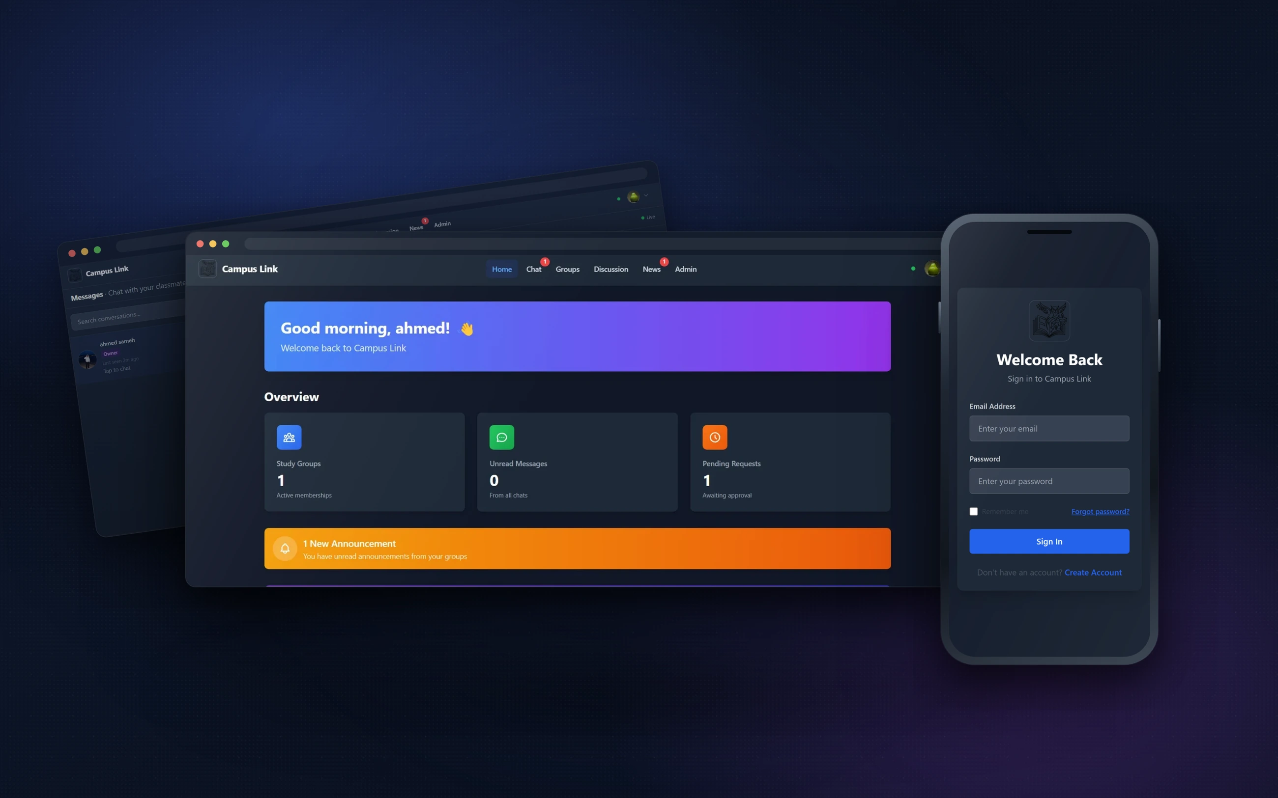 Campus Link — Campus Link on desktop and mobile