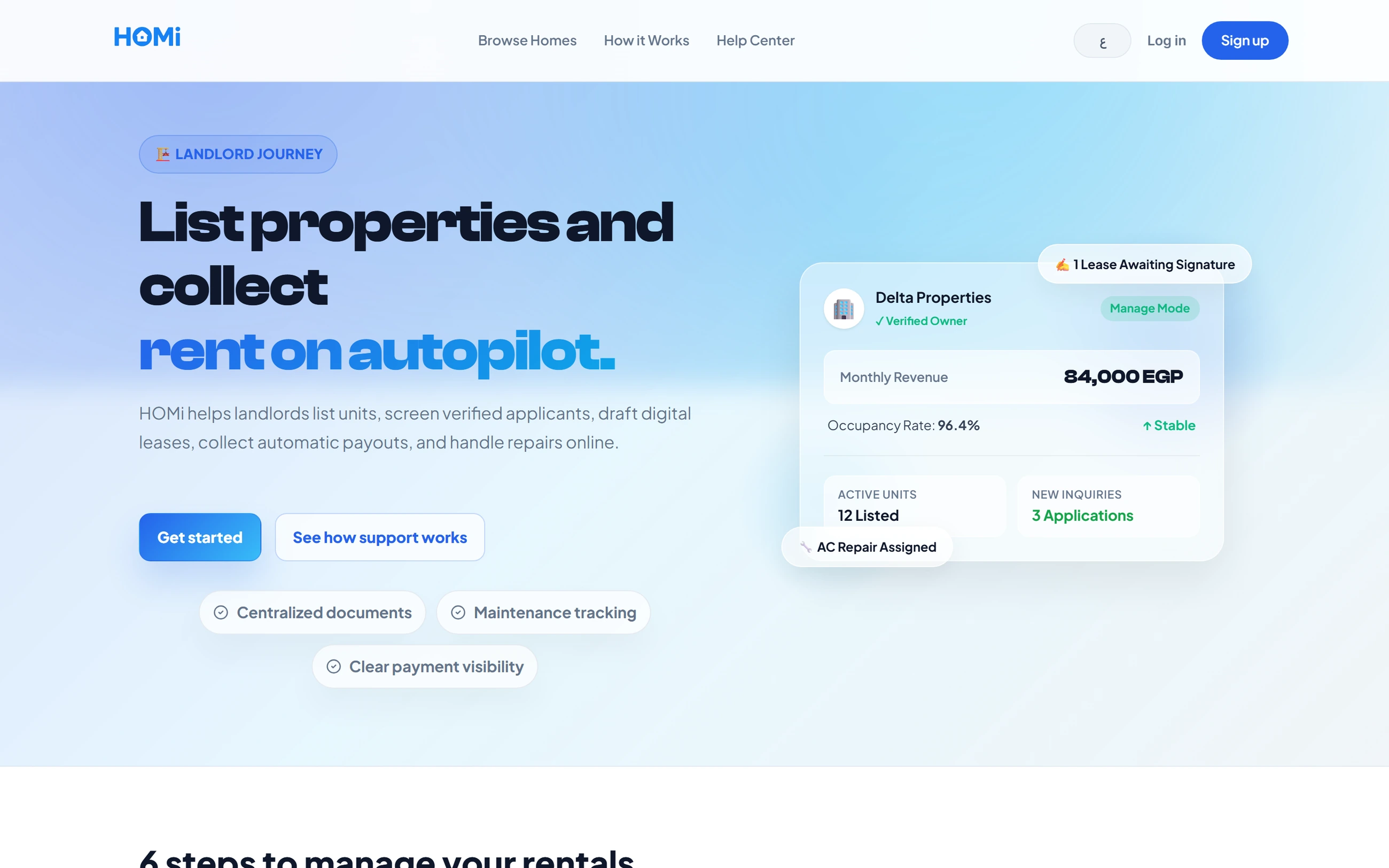 HOMi — Landlord tools and rent collection